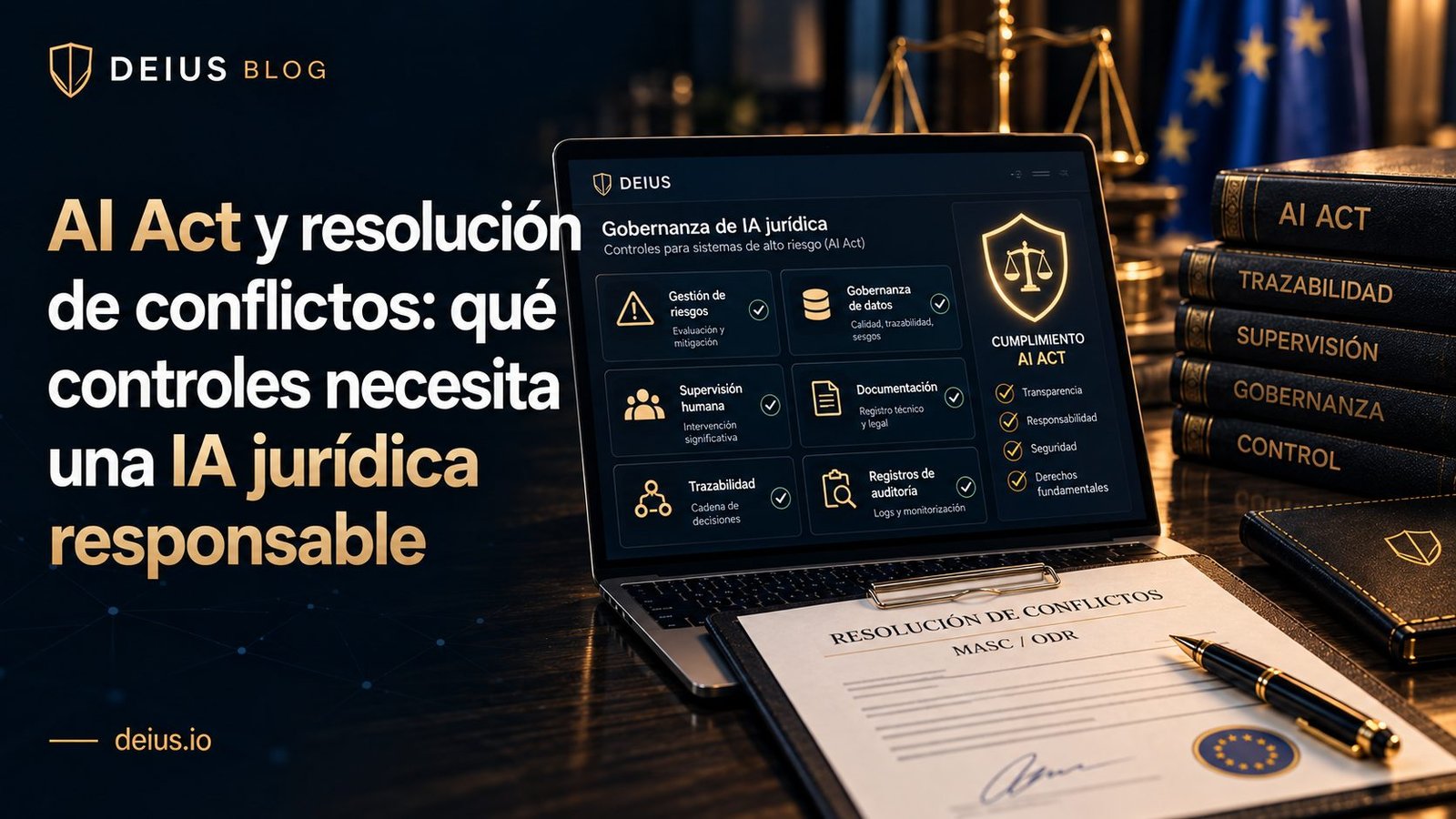 Cumplir el AI Act en resolución de conflictos jurídicos - blog DEIUS